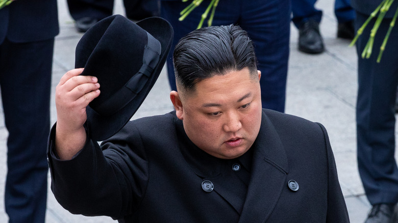 Kim Jong-Un doffs his cap