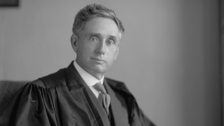 Justice Brandeis posing