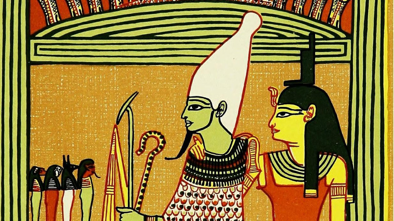 1904 illustration of Osiris and Isis