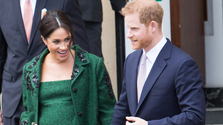 Meghan Markle and Prince Harry smiling