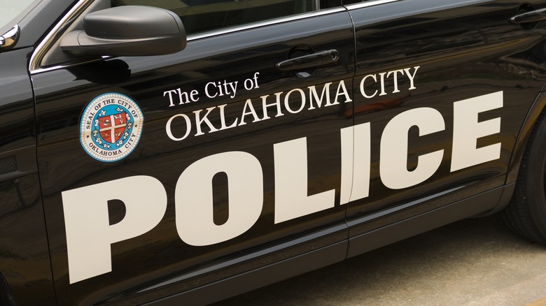 Oklahoma Police Department car driver's side