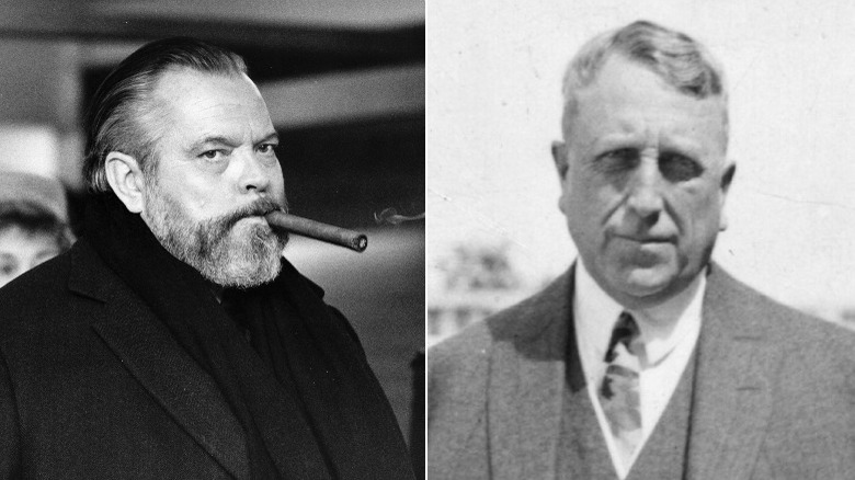 Orson Welles smoking, William Randolph Hearst posing