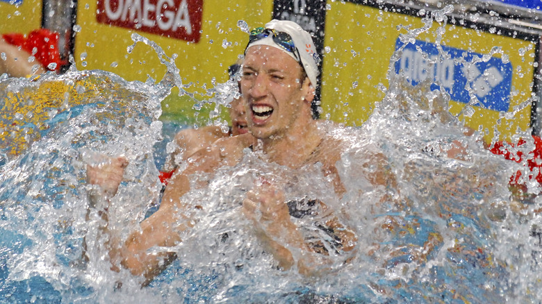 Alain Bernard competing at an event