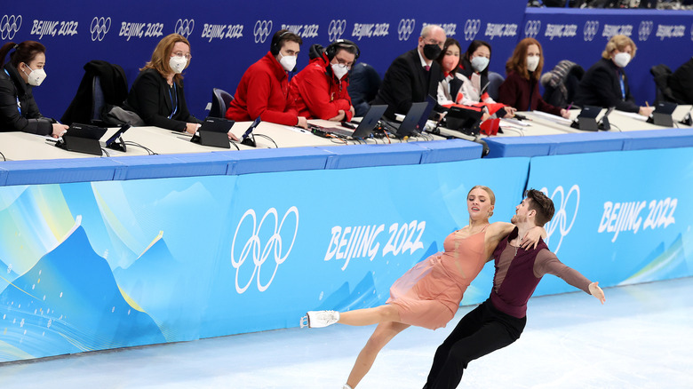 Skating judges during Olympics event