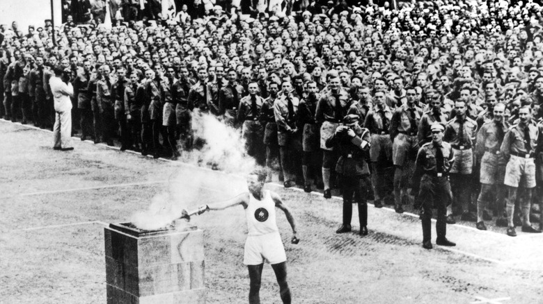 1936 Olympics opening ceremony torch