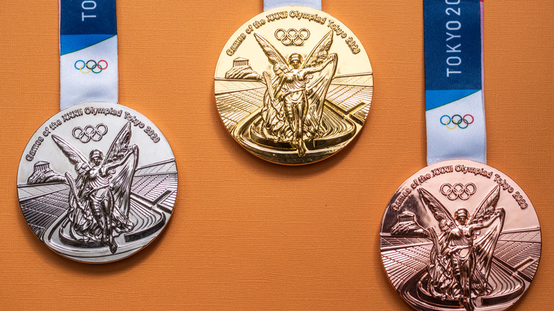 Bronze silver gold Olympic medals