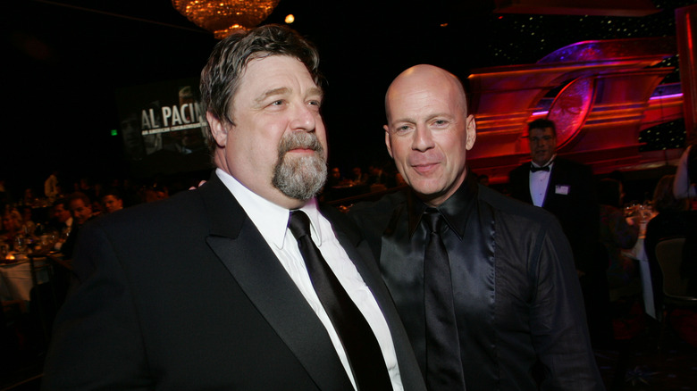 John Goodman and Bruce Willis at award show