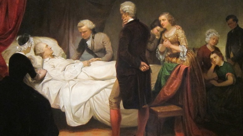 George Washington on deathbed 1799