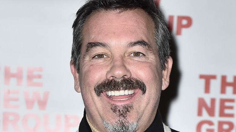 Duncan Sheik smiling at theater red carpet event