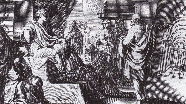 engraving depicting vitruvius