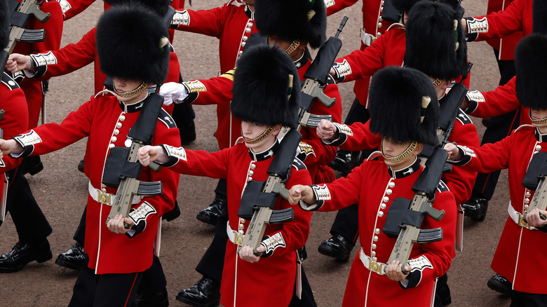 Royal guard marching