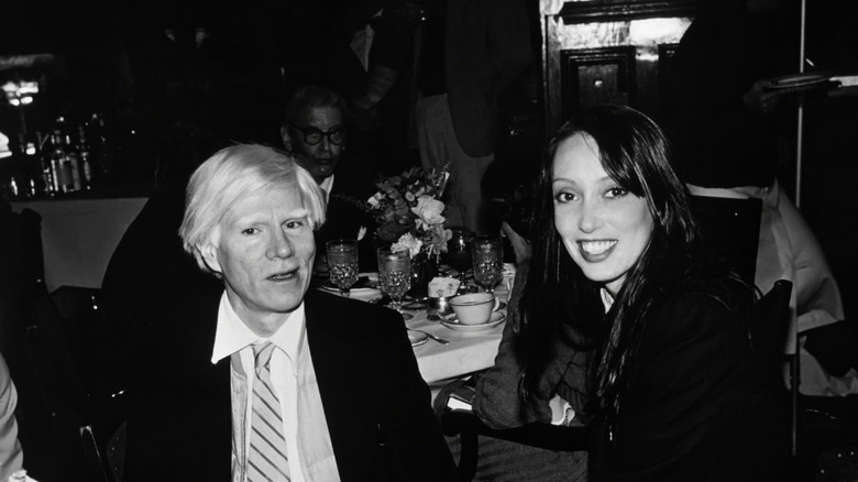 Shelley Duvall and Andy Warhol at restaraunt