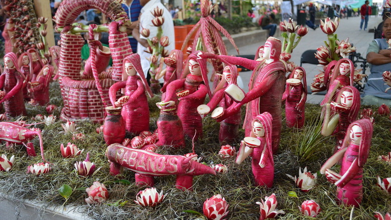 night of the radishes display