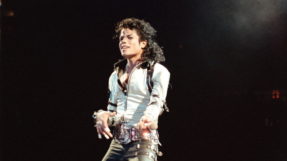 Michael Jackson performs on stage.