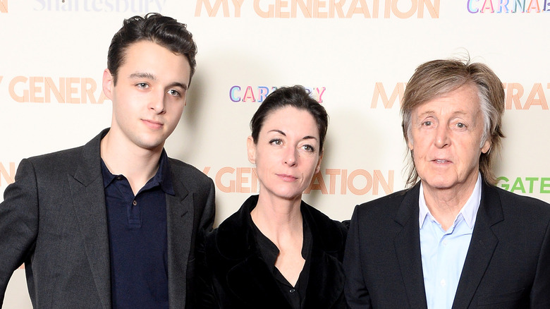 Paul McCartney, daughter, and grandson