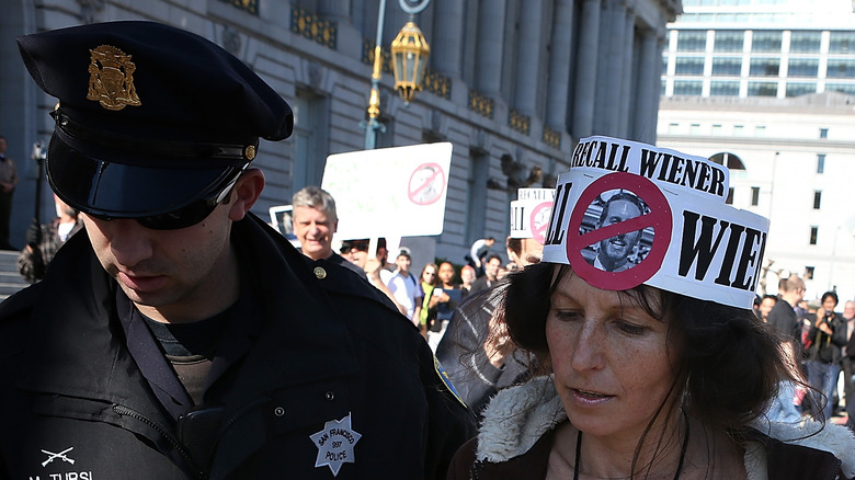 Gypsy Taub arrested at nude protest 