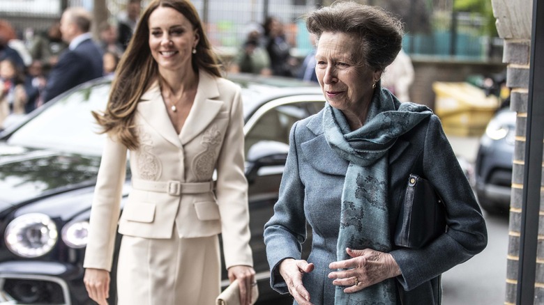 princess anne and kate middleton at an appearance event