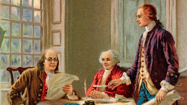 Benjamin Franklin, John Adams and Thomas Jefferson