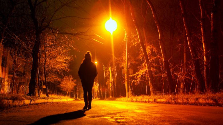 Woman alone in the park