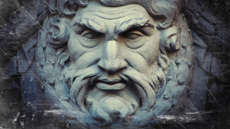 marble face of zeus