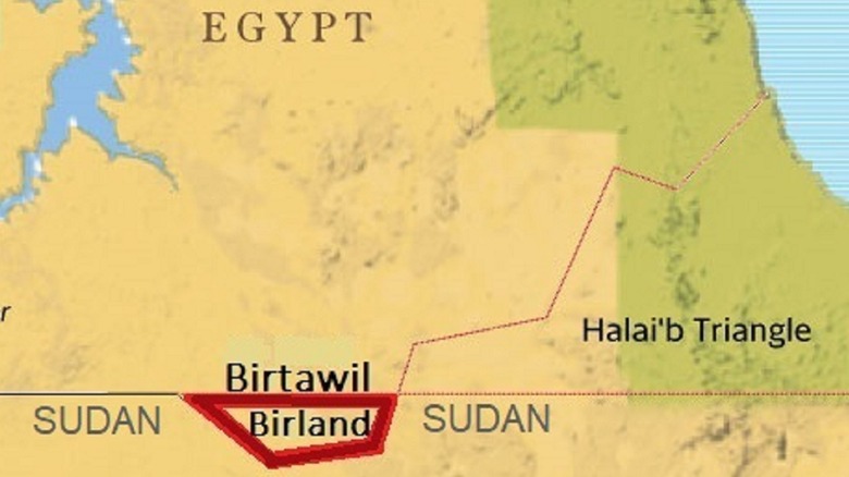 Bir Tawil map