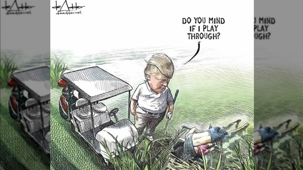 political cartoon, trump, immigration 