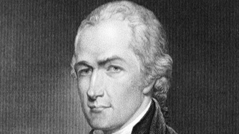 Alexander Hamilton in suit coat and cravat