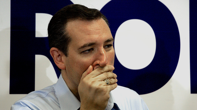 Ted Cruz covered mouth with hand in 2014