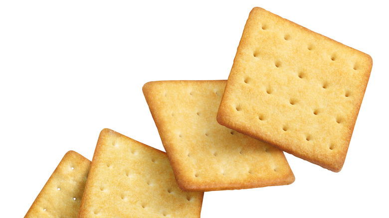 Graham crackers against white background