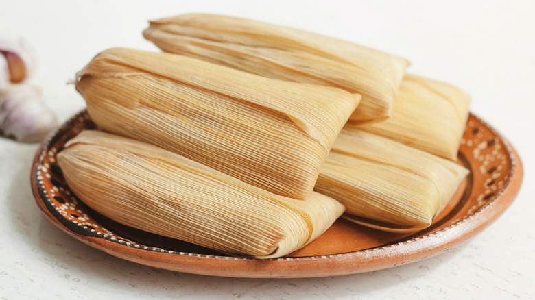 Tamales on a plate