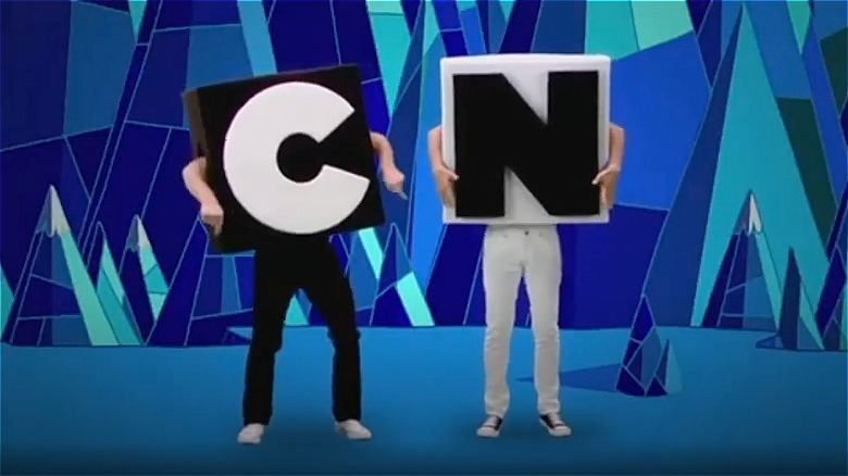 C and N against blue background