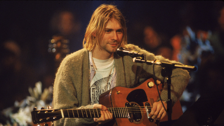 Kurt Cobain and Nirvana performing for MTV Unplugged