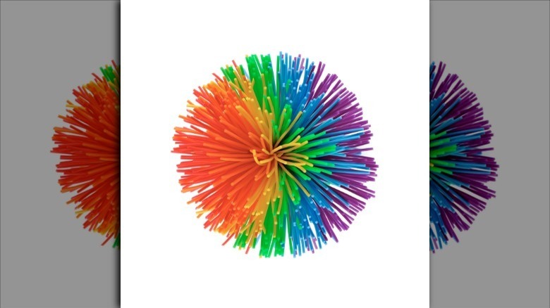 A Koosh Ball against a white background