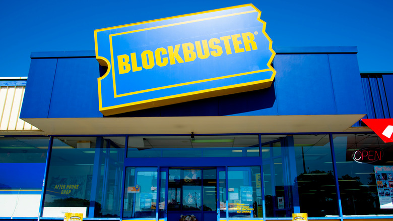 Storefront of operational Blockbuster store