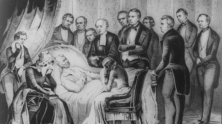 Zachary Taylor dying surrounded by family and friends 