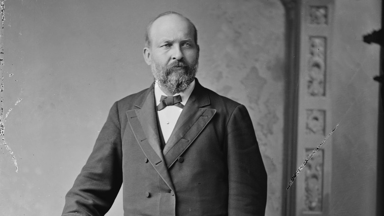 James Garfield posing for a photo