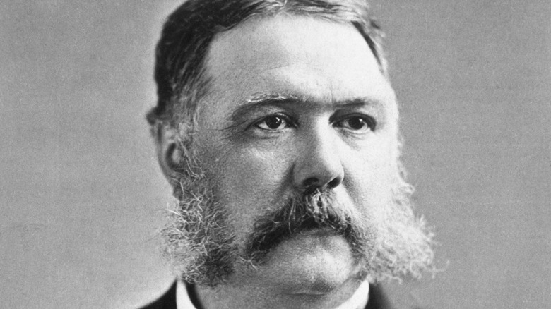 Chester A. Arthur looks to his left