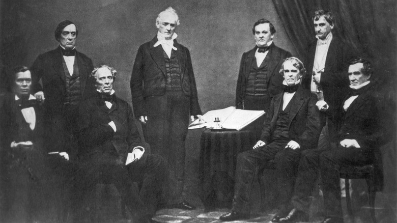 James Buchanan (center, standing) poses with his cabinet