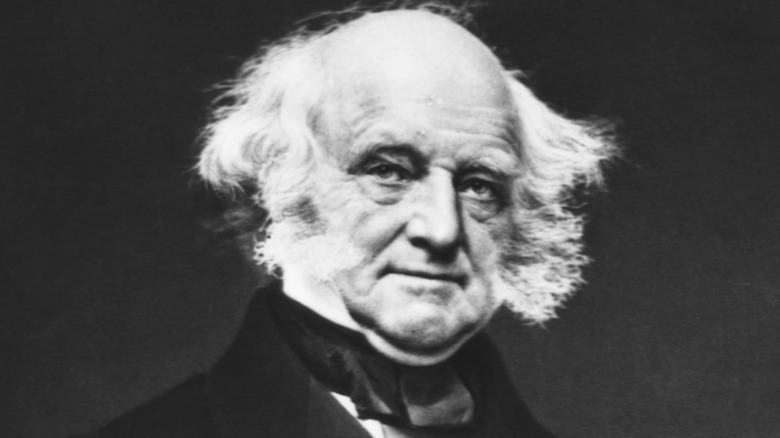 Martin Van Buren looks into camera