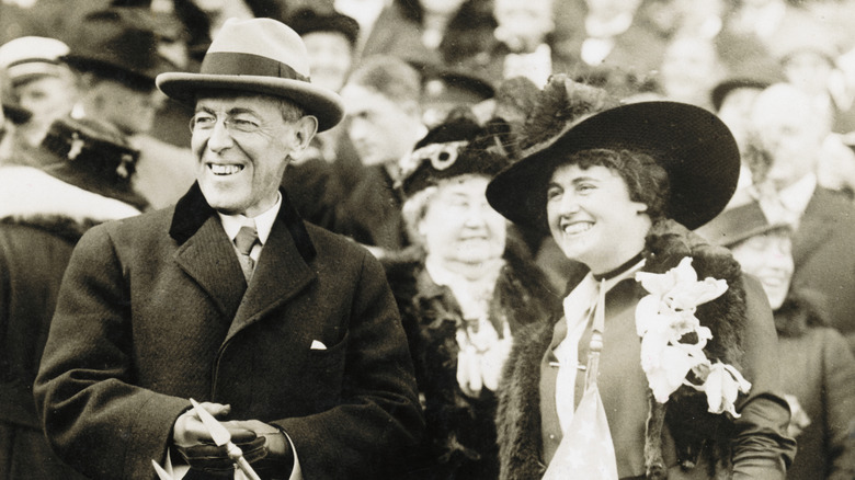 Woodrow Wilson with second wife, Edith