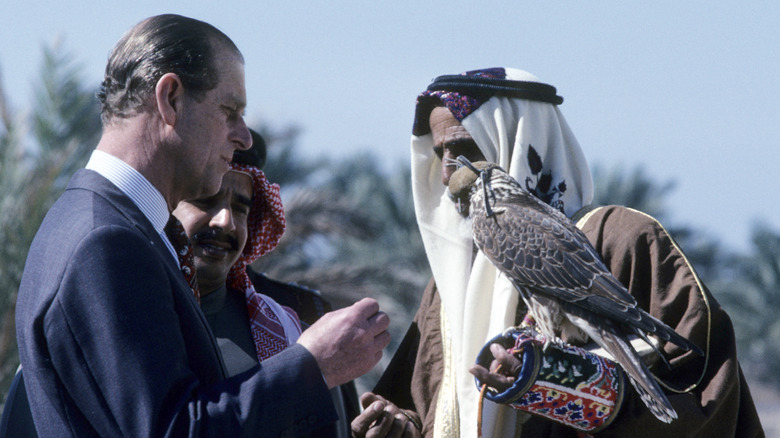 prince philip and a falcon