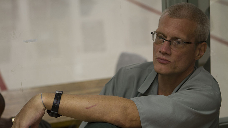 Mark DeFriest photographed in court