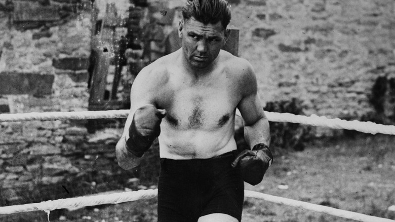 Jack Dempsey before a fight