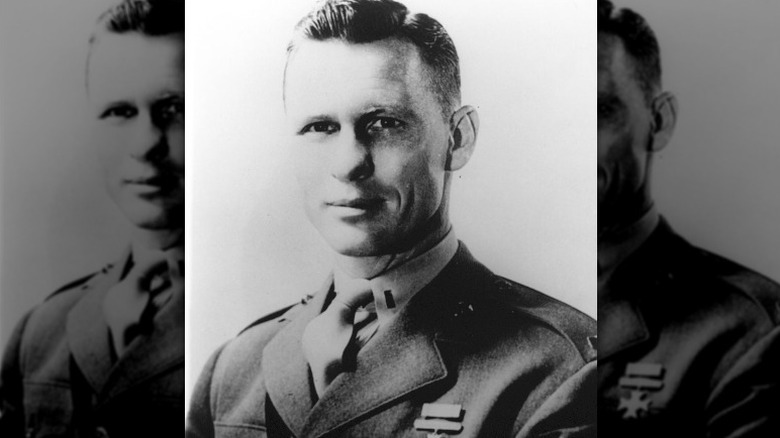 Jack Lummus in military uniform