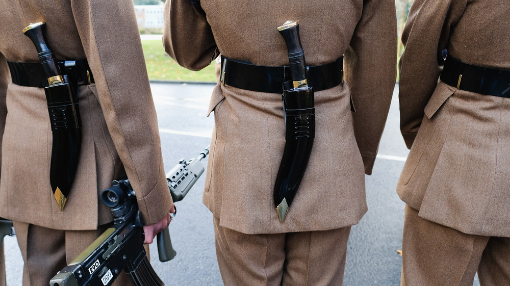 Gurkha with their signature knife