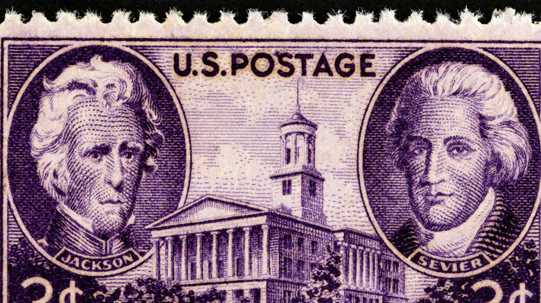 Tennessee stamp w/John Sevier