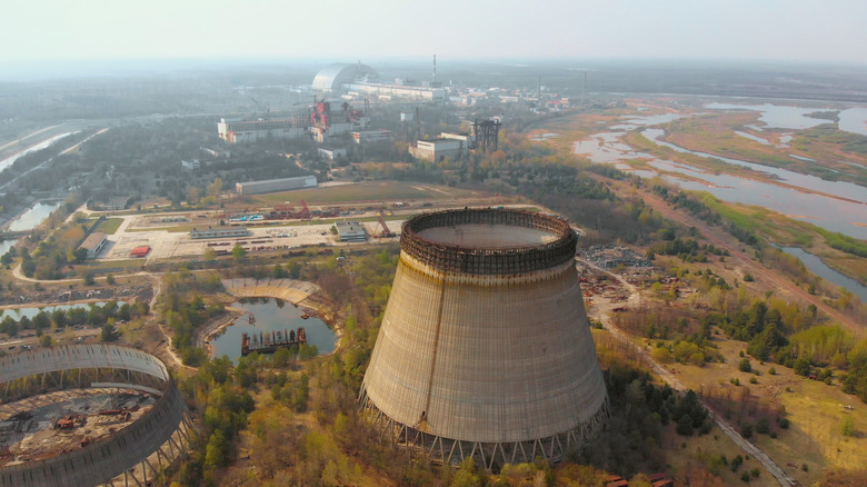 sky view of chernobyl