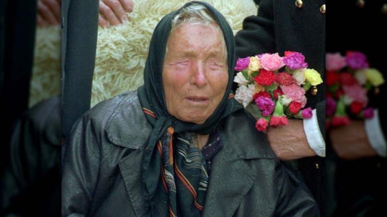 baba vanga with flowers