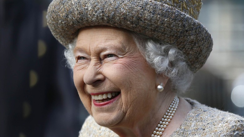 Queen Elizabeth II smiling