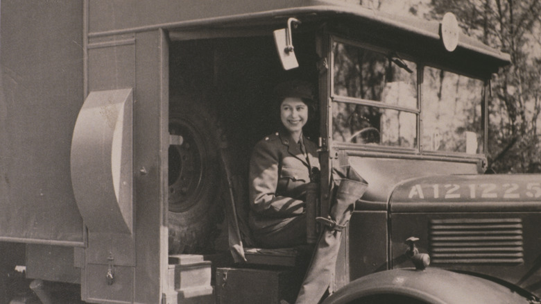 Princess Elizabeth driving an ambulance